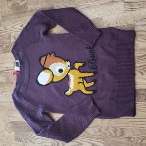 (4) Divided by H&M x Disney Bambi Graphic Knit Sweater Cozy Classic Soft Cuddly